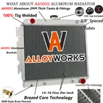 4 Rows Full Aluminum Radiator For 1962-1967 Chevy 1966 V8 Ii Nova Alloyworks New. Price: $229.00.