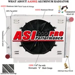 Asi 3-ROW Aluminum Radiator+fan+shroud+relay 1960-1963 Ford Galaxie 500XL V8 New. Price: $229.00.