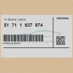 Genuine Bmw 51711937974 - Right Air Line Series Neu. Price: $87.52.