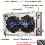 4 Rows Radiator+shroud Fan For 1987-1998 Land Rover Range Discovery Mt New. Price: $299.00.