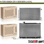Radiator & Condenser Cooling Kit For Honda Cr-v 2010-2011 L4 2.4L Auto Trans New. Price: $177.99.