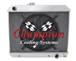 Queen Champion 3 Row All Aluminum Radiator W/ 16" Fan For 1964 1965 Pontiac Gto New. Price: $395.15.
