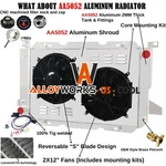3-ROW Radiator+shroud Fan Fit 1985-97 Ford Bronco F250 F350 F150 V8 5.0 5.8 7.5 New. Price: $279.00.