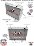 Champion 3 Row Radiator P/s Notched For 1959 1960,1964 1965 Gmc Caballero New. Price: $330.93.