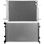 Ac Condenser Cooling Kit & Aluminum Radiator For 2011 2012-2015 Volkswagen Jetta New. Price: $103.09.