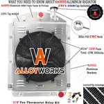 3 Row Radiator Shroud Fan Combo For 1941-1946 Chevy Truck Pickup V8 Small Block New. Price: $259.00.