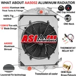 Asi 4-ROW Radiator Shroud Fan Kit Fit 1930-1931 Ford Model V8 Conversion New. Price: $359.00.