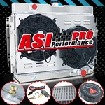 Asi 4 Row Aluminum Radiator+shroud Fan+relay For 1963 68 Chevy Impala/ Camino New. Price: $309.00.