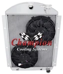 Dr 2 Row Radiator Chevy CONFIG,10" FANS-1941-1946 Truck Small Block V8 New. Price: $389.36.