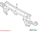 Volkswagen 2010-2017 Touareg Radiator Support Tie Bar 7P6805594C Used. Price: $169.99.