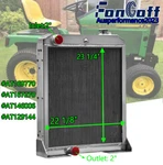 #AT146006 4ROW Aluminum Radiator For John Deere 410B 410C 410D 415 510B,510C 515 New. Price: $309.00.