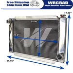 25.5" X 17" Universal Racing Radiator Chevy Gm Style Polished Aluminum 2-ROWS New. Price: $128.00.