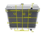Kool Champion 2 Row All Aluminum Radiator For 1975 - 1978 Dodge D100 L6 Engine New. Price: $261.68.