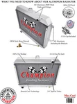 1968 69 70 Plymouth Roadrunner 26" Core Champion Row Aluminum Radiator CC375 New. Price: $302.05.