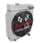 3 Row Aar Champion Radiator W/ 16" Fan And Shroud For 1964 - 1966 Mustang V8 Eng New. Price: $522.89.