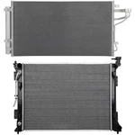 Aluminum Front Radiator & A/c Condenser For 2016 Kia Optima New. Price: $142.39.
