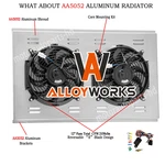Cross Flow Style Radiator Aluminum Shroud+dual 12'' Fan 10 Blades 31" X 19'' New. Price: $109.00.