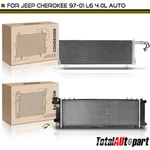 New Radiator & Ac Condenser Cooling Kit For Jeep Cherokee 1997-2001 Auto Trans. Price: $226.26.