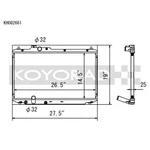 Koyo Racing Radiators KH082661 New. Price: $443.69.