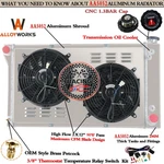 26" 4 Row Radiator Shroud Fan For 1967-1972 Chevy C10/C20 C30 K10 K20 K30 Truck New. Price: $309.00.