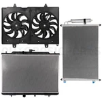 For 2010-2013 Nissan Rogue 2.5L Radiator & Condenser Cooling Fan Kit New. Price: $189.78.