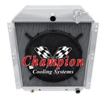 Jr Champion 3 Row Radiator W/ 16" Fan For 1947 - 1954 Gmc Carry All L6 Engine New. Price: $395.15.