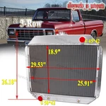 Row Aluminum Radiator 1966-1979 72 75 Ford F100 F150 F250 F350 6.6L V8 Gas New. Price: $174.95.