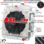 Asi 3 Row Radiator Shroud Fan For Chevy Gmc C/k 100 150 Truck Pickup 1955-1959 New. Price: $259.00.