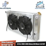 3 Row Cooling Radiator With Shroud Fan For 1996 2005 Chevy Blazer S10 Pickup New. Price: $186.00.