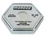 Moroso 63332 Radiator Cap Race Series Hexagon 31-33 Psi Natural Steel New. Price: $24.60.