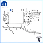Radiator Oem Mopar 68510871AA New. Price: $179.99.