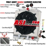 3 Row Radiator+shroud Fan Kits For Honda Civic 92-01 D15 D16 Ek Integra Gs Ls New. Price: $109.00.