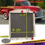 Row Aluminum Radiator For 1948-1954 Chevy/gmc 3100 3600 3800 3900 Truck V8 New. Price: $249.00.