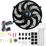 Electric Radiator Cooling Fan 14" Universal Kit 3-PIN Thermostat Relay & Mount New. Price: $61.64.