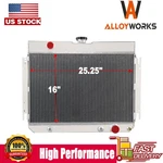 3ROWS Aluminum Radiator For 1963-68 Chevy Impala Belair Ei Camino Caprice L6 V8 New. Price: $159.00.