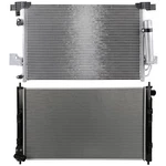 Pickoor Aluminum Radiator & Ac Condenser Cooling Kit For Mitsubishi Lancer New. Price: $112.71.