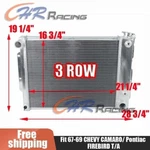 3 Row Aluminum Radiator For 1967-1969 Chevy Camaro/firebird Small Block V8 At/mt New. Price: $145.00.