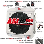 For 1955-1957 1956 Chevy Bel Air V8 3 Rows Radiator Fan Shroud Kits Usa New. Price: $209.00.