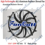 CC412 Aluminum Radiator Shroud Fan For Chevy Nova /pontiac Ventura V8 1973-1974 New. Price: $89.00.