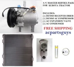 New Master Service Pack Kit Kubota L4240 Denso Compressor Drier Condenser. Price: $1349.74.