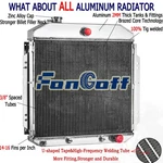 4 Rows Aluminum Radiator Fit 1957-1960 Ford F-100 Chevy Configuration Fongoff New. Price: $229.00.