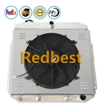 Row Alu RADIATOR+SHROUD+16"FAN 53-56 Ford F100 250 350 Courier Pickup V8 New. Price: $239.00.