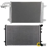 Aluminum Radiator & Condenser Cooling Kit For 09-12 Audi A3 2006 Vw Gti Jetta New. Price: $106.03.