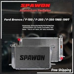 Spawon Row Full Aluminum Radiator Fit Ford Bronco F-150 F-250 F-350 1985-1997 New. Price: $224.00.
