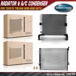 2PCS Aluminum Radiator & Condenser Cooling Kit For Toyota Tacoma 16-21 Auto New. Price: $192.09.