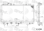 Global Parts Distributors Llc 1750C Radiator New. Price: $134.79.
