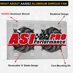 Cross Flow Style Radiator Aluminum Shroud+dual 12'' Fan 10 Blades 31" X 19''. New. Price: $109.00.