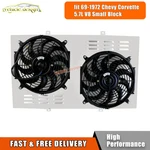 1655 Aluminum Radiator Shroud Fan Fit 69 1972 Chevy Corvette 5.7L V8 Small Block New. Price: $109.00.