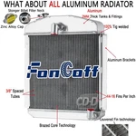 For 1947-1949 48 Plymouth Chrysler P15 Deluxe 3.6/5.3L 3-ROWS Aluminum Radiator. New. Price: $149.00.