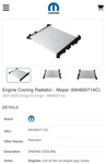 New Genuine Mopar 68480071AC Radiator Dodge Durango. Price: $198.85.